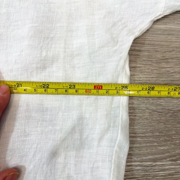 Viola Borgchi Itali Linen Top Long sleeve top V-neck Loose Fit Top Tunic sz L - Picture 8 of 9